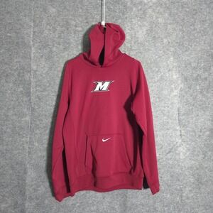 Nike Miami University RedHawks Hoodie Mens Large Maroon Therma-FIT Pullover M